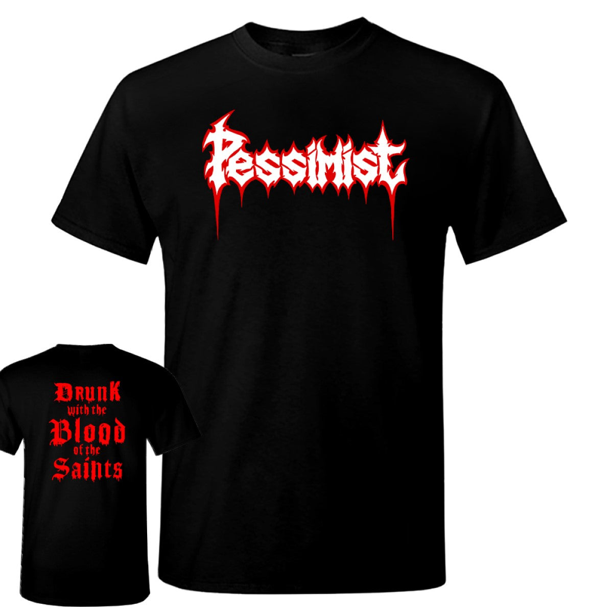 Pessimist - Red Logo T-Shirt